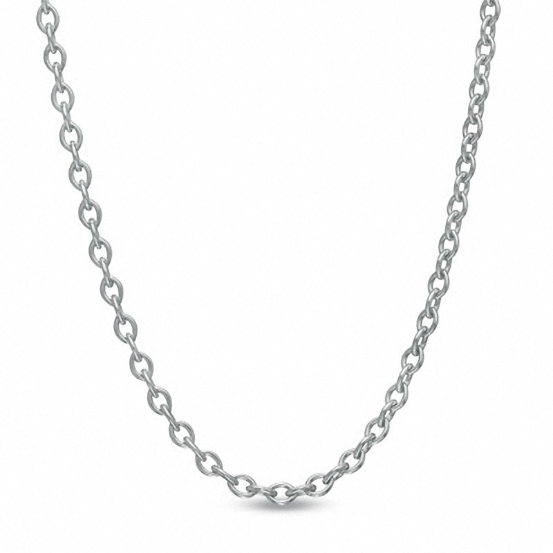 Main Image 1 of 1.1mm Cable Chain Necklace in 14K White Gold - 16"