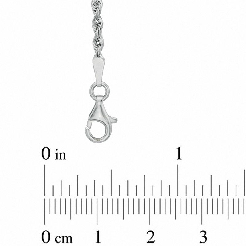 2.5mm Rope Chain Necklace in 14K White Gold - 18"