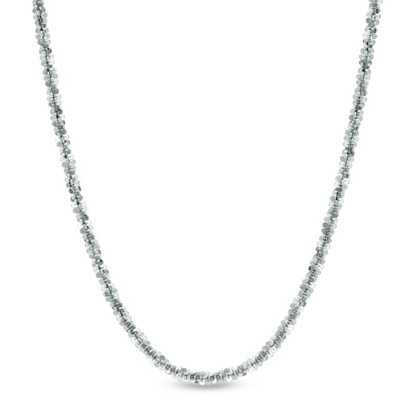Main Image 1 of 1.2mm Sparkle Chain Necklace in 14K White Gold - 18"
