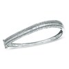 Thumbnail Image 1 of 1.65 CT. T.W. Diamond Curved Bangle in 10K White Gold