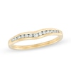 Thumbnail Image 0 of 0.14 CT. T.W. Diamond Contour Wedding Band in 14K Gold