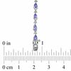Thumbnail Image 2 of Pear-Shaped Tanzanite and "X" Link Alternating Line Bracelet in Sterling Silver