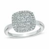 Thumbnail Image 0 of 0.50 CT. T.W. Diamond Cushion Frame Ring in 10K White Gold