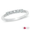 Thumbnail Image 0 of 0.25 CT. T.W. Certified Canadian Diamond Five Stone Anniversary Band in 14K White Gold (I/I2)