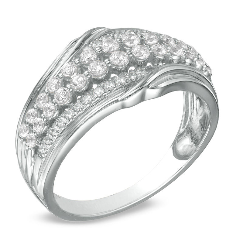0.50 CT. T.W. Diamond Triple Row Anniversary Ring 10K Gold