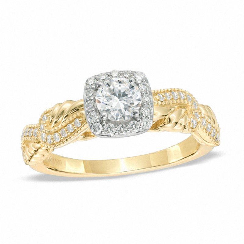 Vera Wang Love Collection 0.59 CT. T.W. Diamond Engagement Ring in 14K Gold