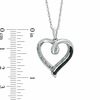 Thumbnail Image 2 of Black and White Diamond Accent Heart Pendant in Sterling Silver