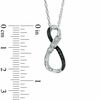 Thumbnail Image 1 of Black and White Diamond Accent Infinity Pendant in Sterling Silver