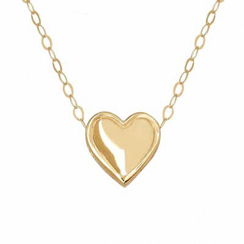 Main Image 1 of TEENYTINY™ Heart Pendant in 10K Gold - 17"