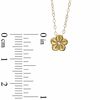 Thumbnail Image 1 of TEENYTINY™ Diamond-Cut Flower Pendant in 10K Gold - 17"