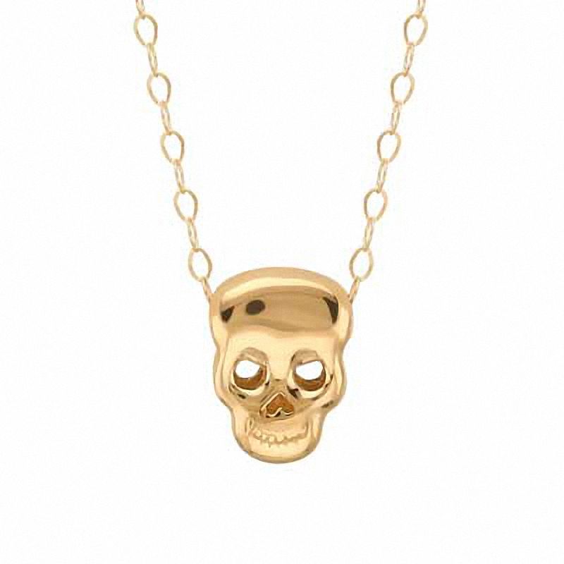 TEENYTINY™ Skull Pendant in 10K Gold - 17"|Peoples Jewellers