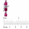 Thumbnail Image 2 of Oval Lab-Created Ruby Tennis Bracelet in Sterling Silver