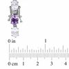 Oval Amethyst and White Lab-Created Sapphire Bracelet in Sterling Silver - 7.25"