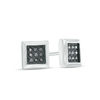 Thumbnail Image 1 of Men's 0.09 CT. T.W. Black Diamond Square Stud Earrings in Stainless Steel