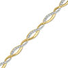 Thumbnail Image 1 of 0.25 CT. T.W. Diamond Loose Braid Bracelet in 10K Gold