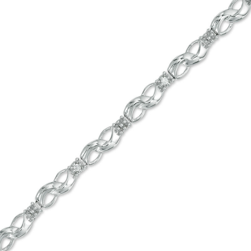 CT. T.W. Diamond Infinity Bracelet in 10K White Gold|Peoples Jewellers