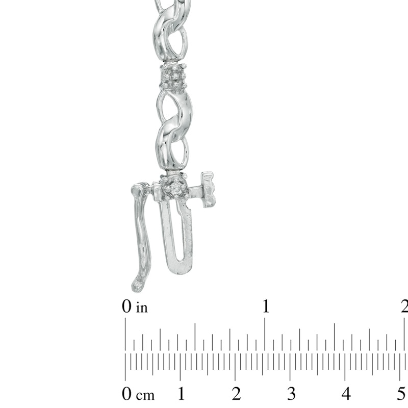 Main Image 2 of 0.10 CT. T.W. Diamond Infinity Bracelet in 10K White Gold
