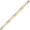 Thumbnail Image 0 of 0.25 CT. T.W. Diamond Infinity Link Station Bracelet in 10K Gold
