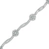 Thumbnail Image 1 of 0.33 CT. T.W. Diamond Flower Garland Bracelet 10K White Gold