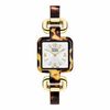 Thumbnail Image 1 of Ladies' ESQ Movado Status Tortoise-Pattern Gold-Tone Bangle Watch with Square Silver-Tone Dial (Model: 07101422)
