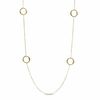 Thumbnail Image 1 of Charles Garnier Twist Circle Necklace in Sterling Silver with 18K Gold Plate - 27"