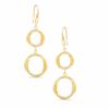 Thumbnail Image 0 of Charles Garnier Twist Circle Drop Earrings in Sterling Silver with 18K Gold Plate