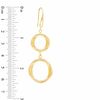 Thumbnail Image 1 of Charles Garnier Twist Circle Drop Earrings in Sterling Silver with 18K Gold Plate