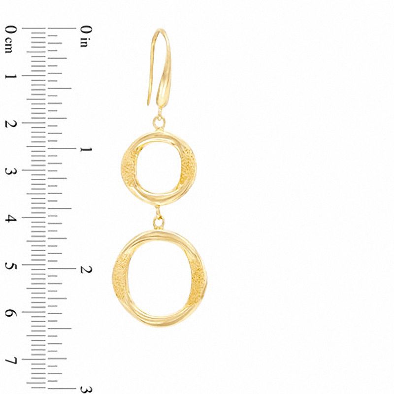 Charles Garnier Twist Circle Drop Earrings in Sterling Silver with 18K Gold Plate