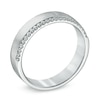 Thumbnail Image 1 of 0.10 CT. T.W. Diamond Edge Band in 10K White Gold