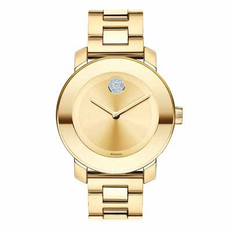 Main Image 1 of Ladies' Movado Bold® Crystal Gold-Tone Watch (Model: 3600104)
