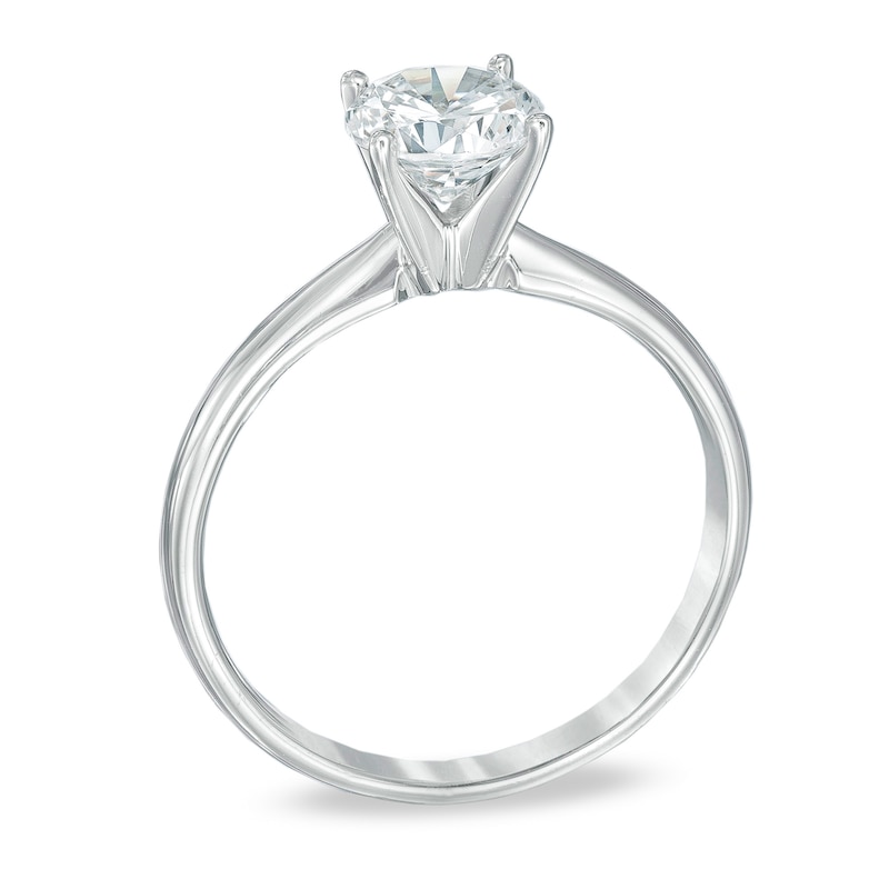 Main Image 2 of 1.00 CT. Canadian Certified Diamond Solitaire Engagement Ring in 14K White Gold (J/I3)