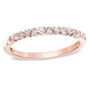 Diamond Accent Anniversary Band in 10K Rose Gold