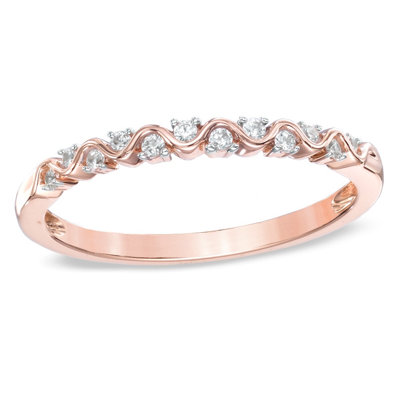 Diamond Accent Anniversary Band in 10K Rose Gold|Peoples Jewellers