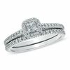 Thumbnail Image 1 of 0.50 CT. T.W. Princess-Cut Diamond Frame Bridal Set in 14K White Gold