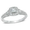 Thumbnail Image 0 of 0.50 CT. T.W. Princess-Cut Diamond Frame Engagement Ring in 14K White Gold