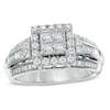 1.00 CT. T.W. Quad Princess-Cut Diamond Frame Engagement Ring in 10K White Gold
