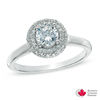 Thumbnail Image 0 of 0.74 CT. T.W. Certified Canadian Diamond Frame Engagement Ring in 14K White Gold (I/I1)