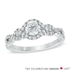 Thumbnail Image 0 of Celebration Canadian Lux® 0.78 CT. T.W. Diamond Twist Engagement Ring in 18K White Gold (I/SI2)