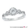 Thumbnail Image 1 of Celebration Canadian Lux® 0.78 CT. T.W. Certified Diamond Twist Engagement Ring in 18K White Gold (I/SI2)