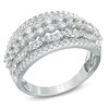 Thumbnail Image 2 of 1.00 CT. T.W. Diamond Scallop Anniversary Ring in 10K White Gold