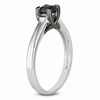 Thumbnail Image 2 of 0.50 CT. Princess-Cut Black Diamond Solitaire Engagement Ring in 10K White Gold