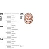 Thumbnail Image 2 of Oval Morganite and 0.14 CT. T.W. Diamond Frame Stud Earrings in 10K Rose Gold