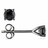 Thumbnail Image 1 of 0.50 CT. T.W. Black Diamond Solitaire Earrings in Sterling Silver