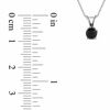 Thumbnail Image 1 of 0.50 CT. Black Diamond Solitaire Pendant in 10K White Gold - 17"