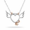 Thumbnail Image 1 of Diamond Accent Devil Heart with Wings Pendant in Sterling Silver