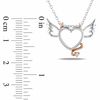 Thumbnail Image 1 of Diamond Accent Devil Heart with Wings Pendant in Sterling Silver