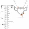 Thumbnail Image 2 of Diamond Accent Devil Heart with Wings Pendant in Sterling Silver