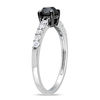 Thumbnail Image 1 of 1.00 CT. T.W. Black and White Diamond Engagement Ring in 10K White Gold