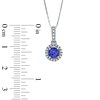 Thumbnail Image 2 of 5.5mm Tanzanite and Diamond Accent Pendant in 14K White Gold