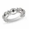 Thumbnail Image 0 of 0.17 CT. T.W. Black and White Diamond Band in Sterling Silver